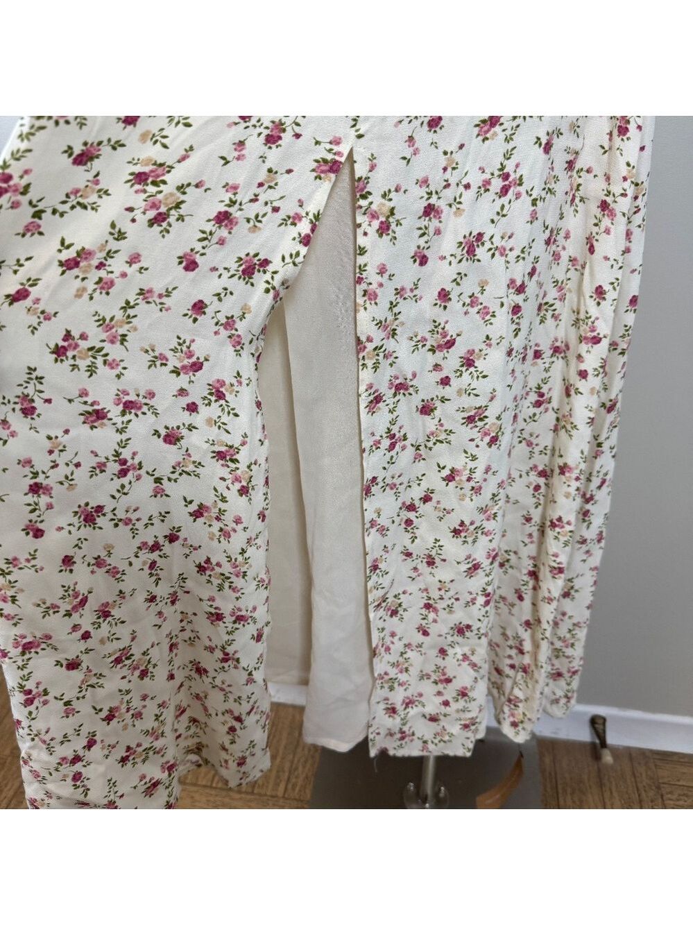 Reformation Ladonna Ivory Floral Midi Dress size 8 - Picture 6 of 14